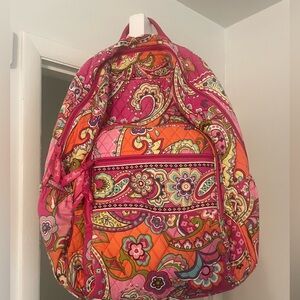 Vera Bradley Pink and Orange Paisley Backpack